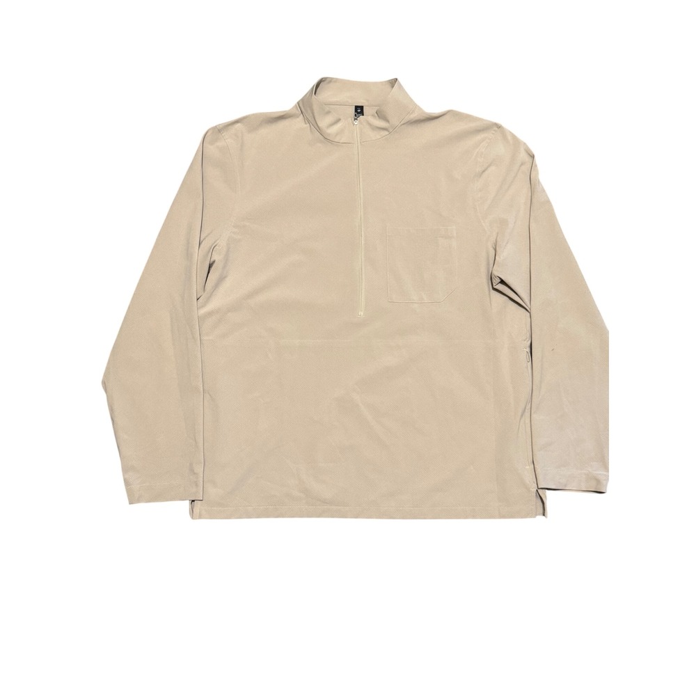 Lululemon Airing Easy Half Zip Pullover Tan Beige XXL LM3DJYS